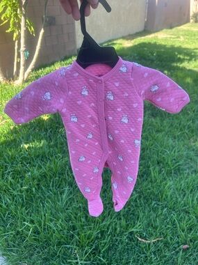 Hello Kitty Pink Quilted Footed One-Piece